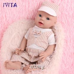 IVITA 20in Silicone Reborn Baby Boy Floppy Newborn Silicone Doll Kids Xmas Gift