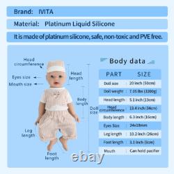 IVITA 20in Silicone Reborn Baby Boy Floppy Newborn Silicone Doll Kids Xmas Gift