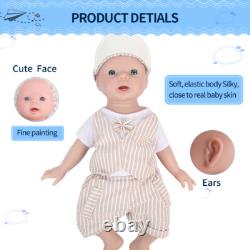 IVITA 20in Silicone Reborn Baby Boy Floppy Newborn Silicone Doll Kids Xmas Gift