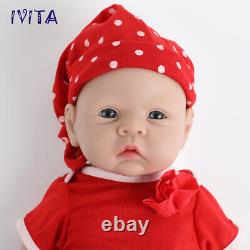 IVITA 20inch Full Silicone Adorable Girl Doll Reborn Baby Lifelike Newborn Doll
