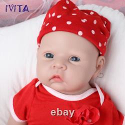IVITA 20inch Full Silicone Adorable Girl Doll Reborn Baby Lifelike Newborn Doll