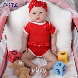 IVITA 20inch Full Silicone Adorable Girl Doll Reborn Baby Lifelike Newborn Doll