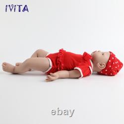 IVITA 20inch Full Silicone Adorable Girl Doll Reborn Baby Lifelike Newborn Doll