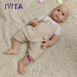 IVITA 21'' Adorable Soft Silicone Reborn Baby Silicone Boy Doll Kids Xmas Gift