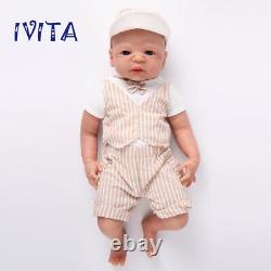 IVITA 21 Full Silicone Rebirth Baby Doll Waterproof Toddler Xmas Gift Doll