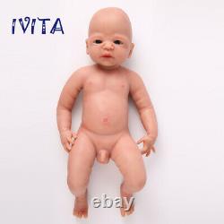 IVITA 21 Full Silicone Rebirth Baby Doll Waterproof Toddler Xmas Gift Doll