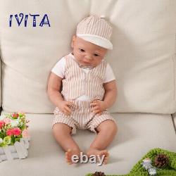 IVITA 21 Full Silicone Rebirth Baby Doll Waterproof Toddler Xmas Gift Doll