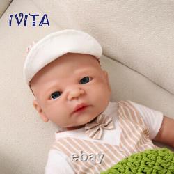 IVITA 21 Full Silicone Rebirth Baby Doll Waterproof Toddler Xmas Gift Doll