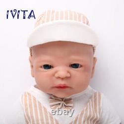 IVITA 21 Full Silicone Rebirth Baby Doll Waterproof Toddler Xmas Gift Doll