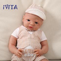 IVITA 21 Full Silicone Rebirth Baby Doll Waterproof Toddler Xmas Gift Doll