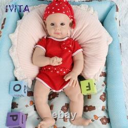 IVITA 21 Full Silicone Reborn Baby Girl Newborn Handmade Silicone Infant Doll