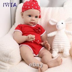 IVITA 21 Full Silicone Reborn Baby Girl Newborn Handmade Silicone Infant Doll