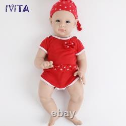 IVITA 21 Full Silicone Reborn Baby Girl Newborn Handmade Silicone Infant Doll