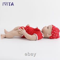 IVITA 21 Full Silicone Reborn Baby Girl Newborn Handmade Silicone Infant Doll