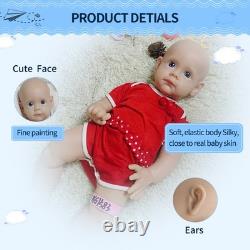IVITA 21 Full Silicone Reborn Baby Girl Newborn Handmade Silicone Infant Doll