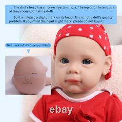 IVITA 21 Full Silicone Reborn Baby Girl Newborn Handmade Silicone Infant Doll