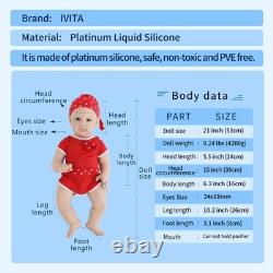 IVITA 21'' Vivid Silicone Reborn Baby Boy Girl Newborn Silicone Doll Xmas Gift