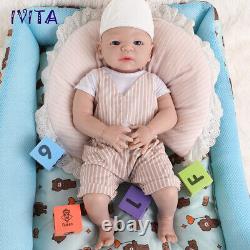 IVITA 21inch Full Body Silicone Reborn Baby BOY Weighted Lifelike Silicone Doll