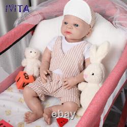 IVITA 21inch Full Body Silicone Reborn Baby BOY Weighted Lifelike Silicone Doll