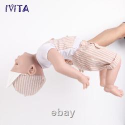 IVITA 21inch Full Body Silicone Reborn Baby BOY Weighted Lifelike Silicone Doll