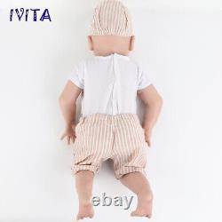 IVITA 21inch Full Body Silicone Reborn Baby BOY Weighted Lifelike Silicone Doll