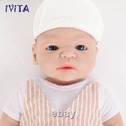 IVITA 21inch Full Body Silicone Reborn Baby BOY Weighted Lifelike Silicone Doll