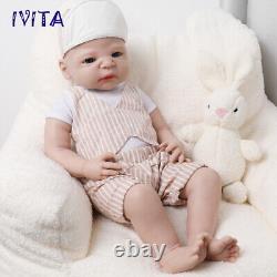 IVITA 21inch Full Body Silicone Reborn Baby BOY Weighted Lifelike Silicone Doll