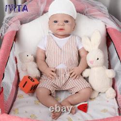 IVITA 21inch Full Body Silicone Reborn Baby BOY Weighted Lifelike Silicone Doll