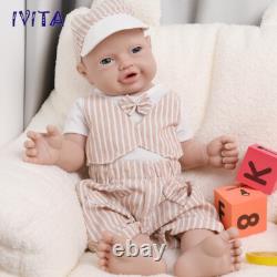 IVITA 23'' Big Baby Blue Eyes Boy or Girl Lifelike Full Silicone Reborn Doll