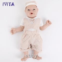 IVITA 23'' Big Baby Blue Eyes Boy or Girl Lifelike Full Silicone Reborn Doll