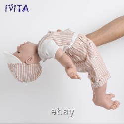 IVITA 23'' Big Baby Blue Eyes Boy or Girl Lifelike Full Silicone Reborn Doll