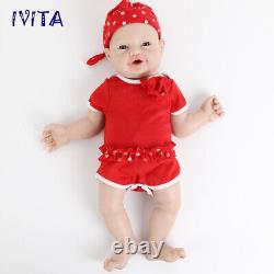 IVITA 23''Big Girl Reborn Baby Doll Newborn Full Body Silicone Toddler Toy