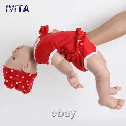 IVITA 23''Big Girl Reborn Baby Doll Newborn Full Body Silicone Toddler Toy