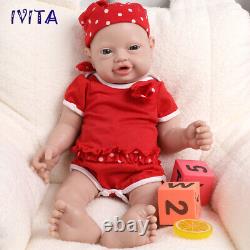 IVITA 23''Big Girl Reborn Baby Doll Newborn Full Body Silicone Toddler Toy