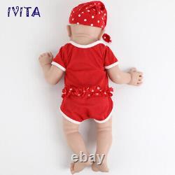 IVITA 23''Big Girl Reborn Baby Doll Newborn Full Body Silicone Toddler Toy