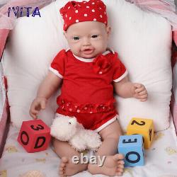 IVITA 23''Big Girl Reborn Baby Doll Newborn Full Body Silicone Toddler Toy