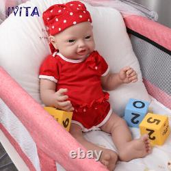 IVITA 23''Big Girl Reborn Baby Doll Newborn Full Body Silicone Toddler Toy