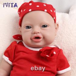 IVITA 23''Big Girl Reborn Baby Doll Newborn Full Body Silicone Toddler Toy