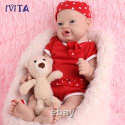 IVITA 23''Big Girl Reborn Baby Doll Newborn Full Body Silicone Toddler Toy