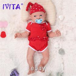 IVITA 23'' Big Reborn Full Body Silicone Doll Adorable Smile Newborn Baby Girl