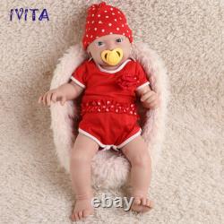 IVITA 23'' Big Reborn Full Body Silicone Doll Adorable Smile Newborn Baby Girl