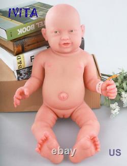 IVITA 23'' Big Reborn Full Body Silicone Doll Adorable Smile Newborn Baby Girl