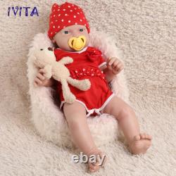 IVITA 23'' Big Reborn Full Body Silicone Doll Adorable Smile Newborn Baby Girl