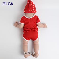 IVITA 23'' Big Reborn Full Body Silicone Doll Adorable Smile Newborn Baby Girl