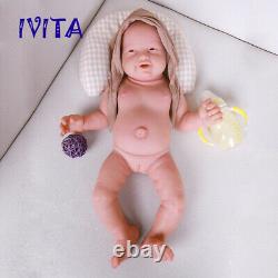 IVITA 23'' Reborn Doll Newborn Girl 5400g Full Body Silicone Baby Xmas Gift Toys