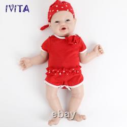 IVITA 23inch Big Baby Boy or Girl Newborn Lifelike Full Silicone Reborn Doll