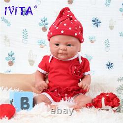 IVITA 36cm Handmade Silicone Reborn Baby Doll Lifelike Smile Boys Xmas Gift