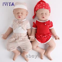 IVITA Cute 17Sleeping Boy or Girl Lifelike Full Silicone Reborn Baby Doll