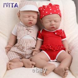 IVITA Cute 17Sleeping Boy or Girl Lifelike Full Silicone Reborn Baby Doll
