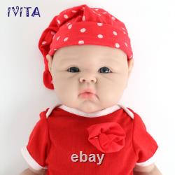 IVITA Cute 19Blue Eyes Boy or Girl Newborn Full Silicone Reborn Baby Doll Gifts